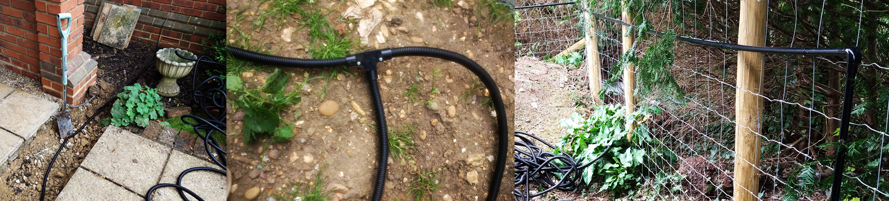 buried cat5e ethernet cabling installation in garden hertfordshire